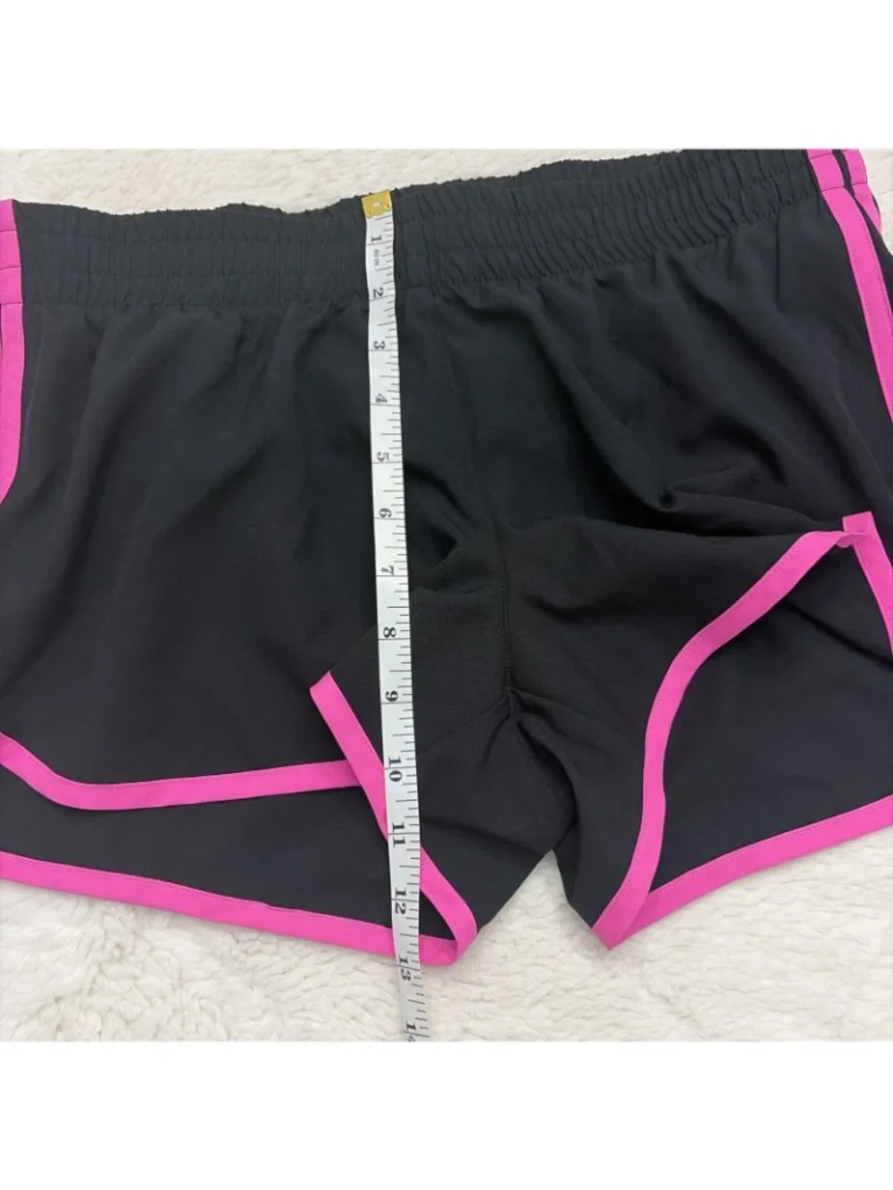 Adidas Womens Running Aero Ready Athletic Shorts Black Pink Stripe  Lined M